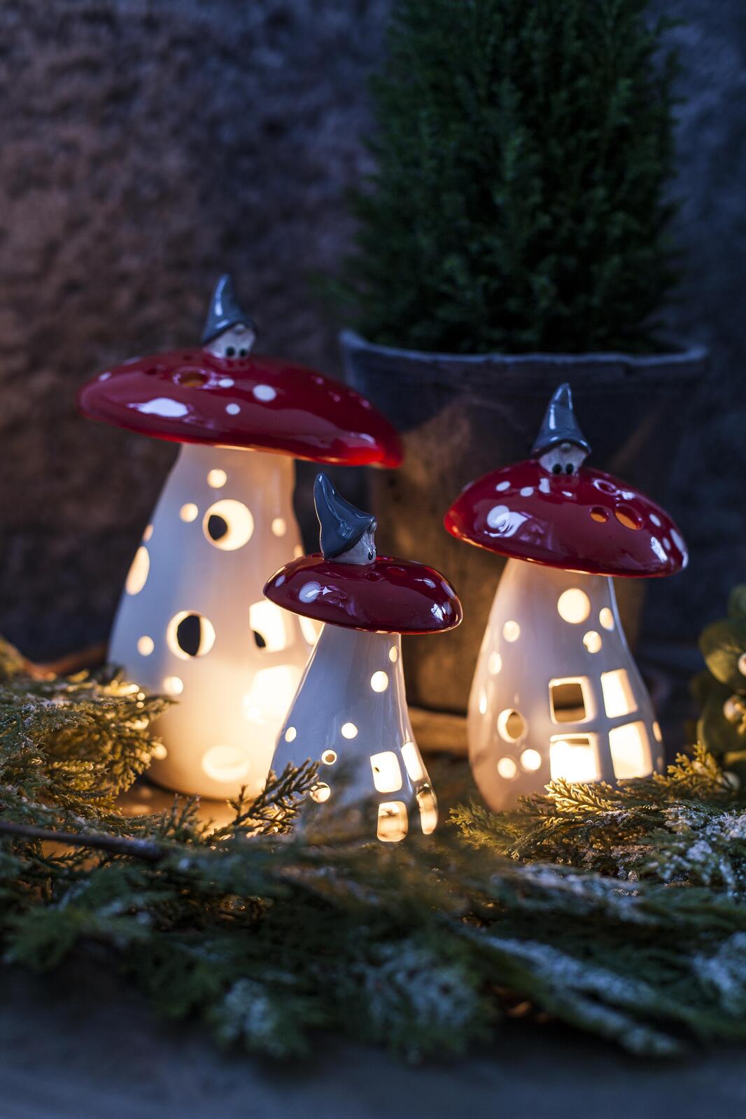 Naasgransgarden Gnome Mushroom Lantern 17cm