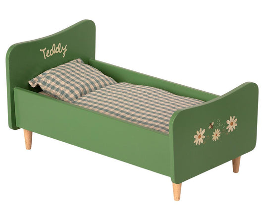 Maileg Wooden Bed Dusty Green for Teddy Dad