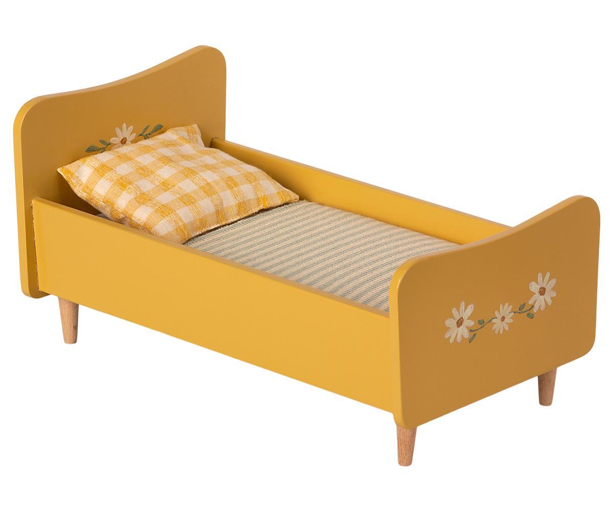 Maileg Wooden Bed Mini Yellow