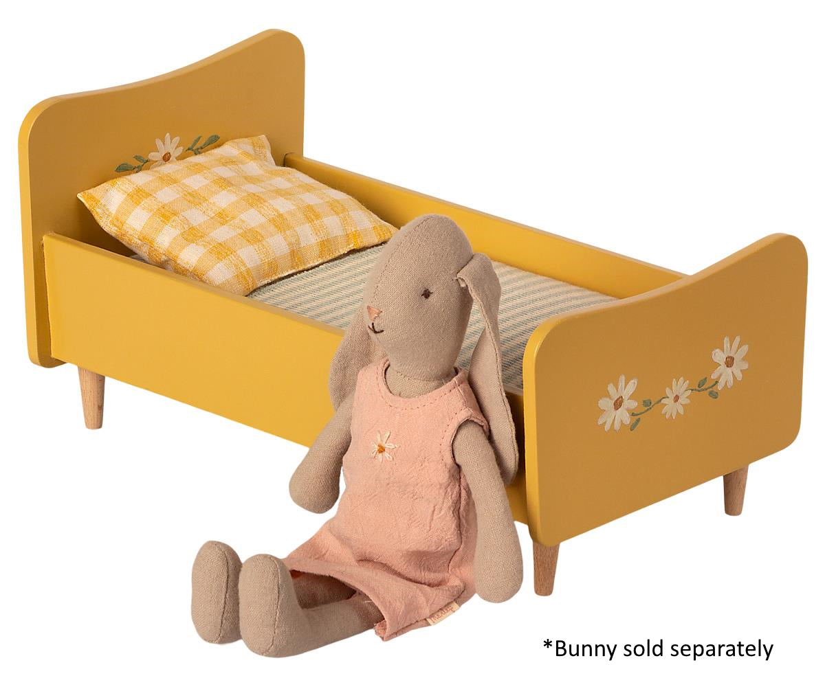 Maileg Wooden Bed Mini Yellow