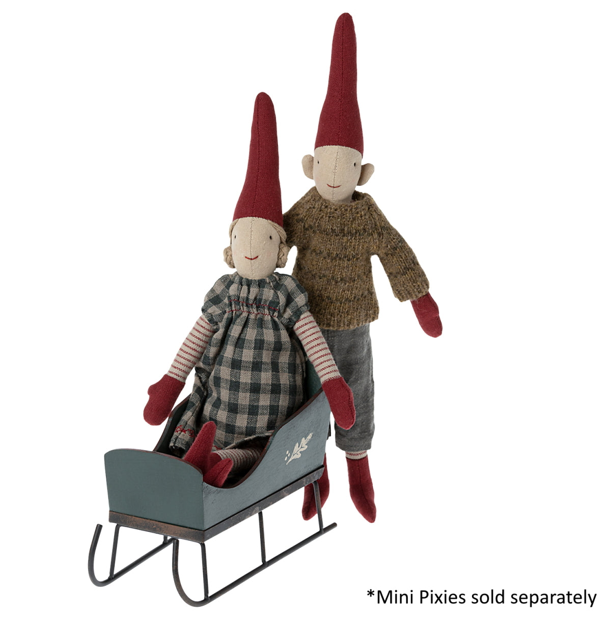 Maileg Sleigh for Mini Pixy green