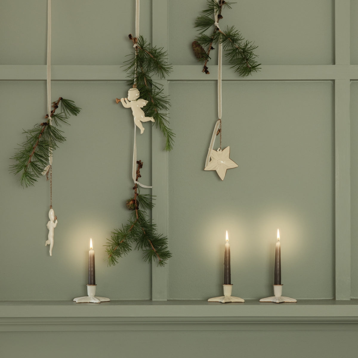 Maileg Star Candle Holder off-white