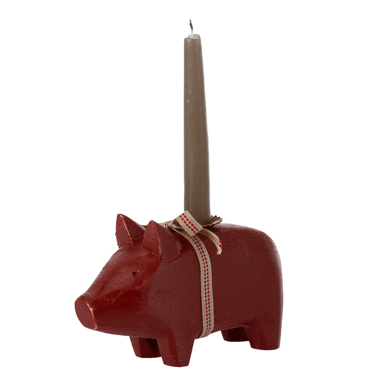 Maileg Pig Candle Holder Small Red