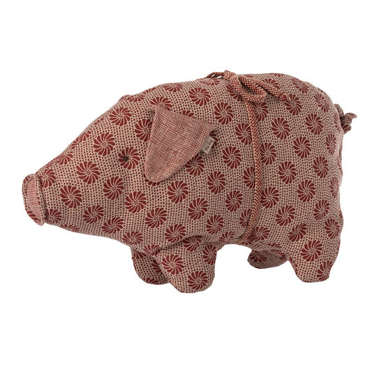 Maileg Pig Small Red Flower