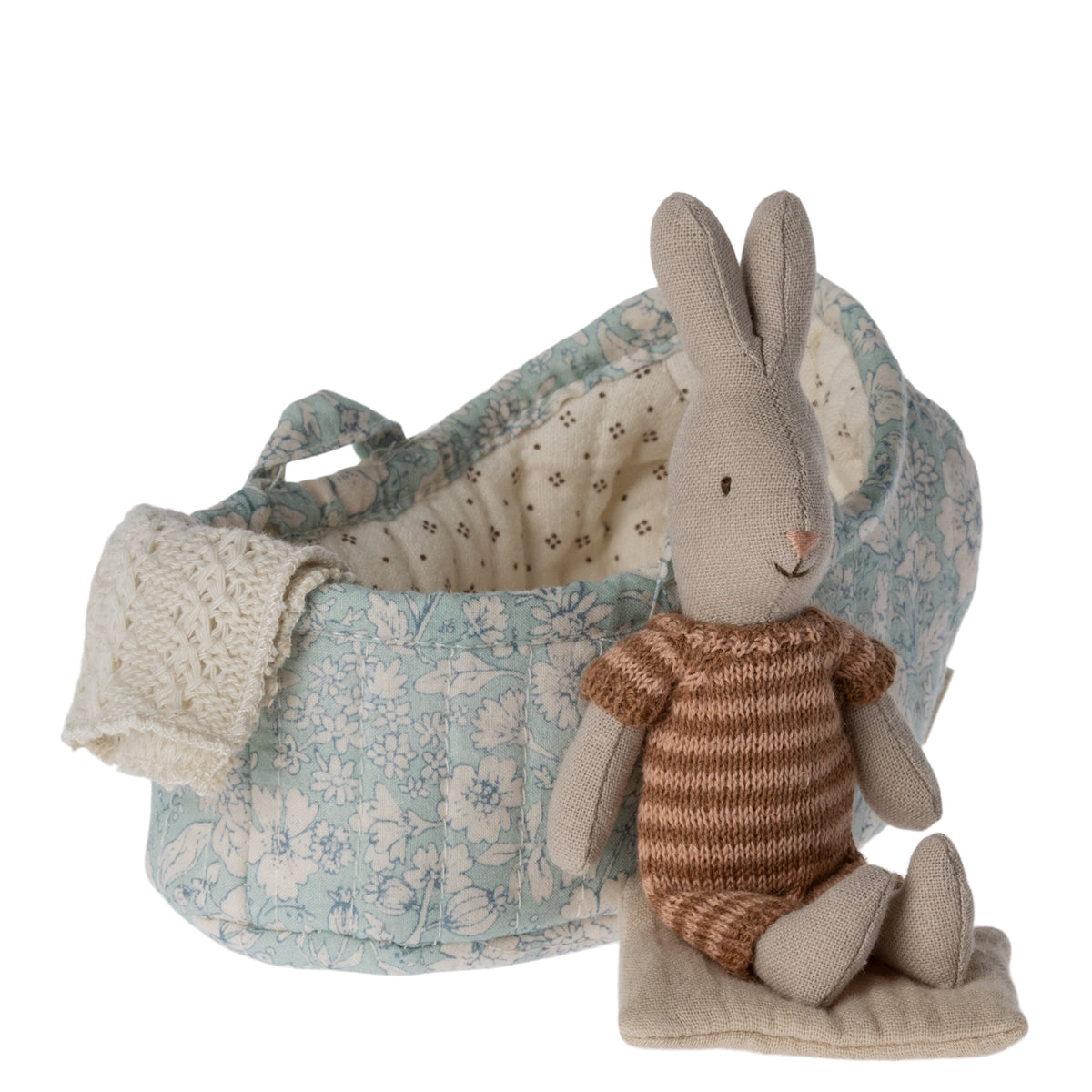 Maileg Rabbit in Carry Cot Micro assorted