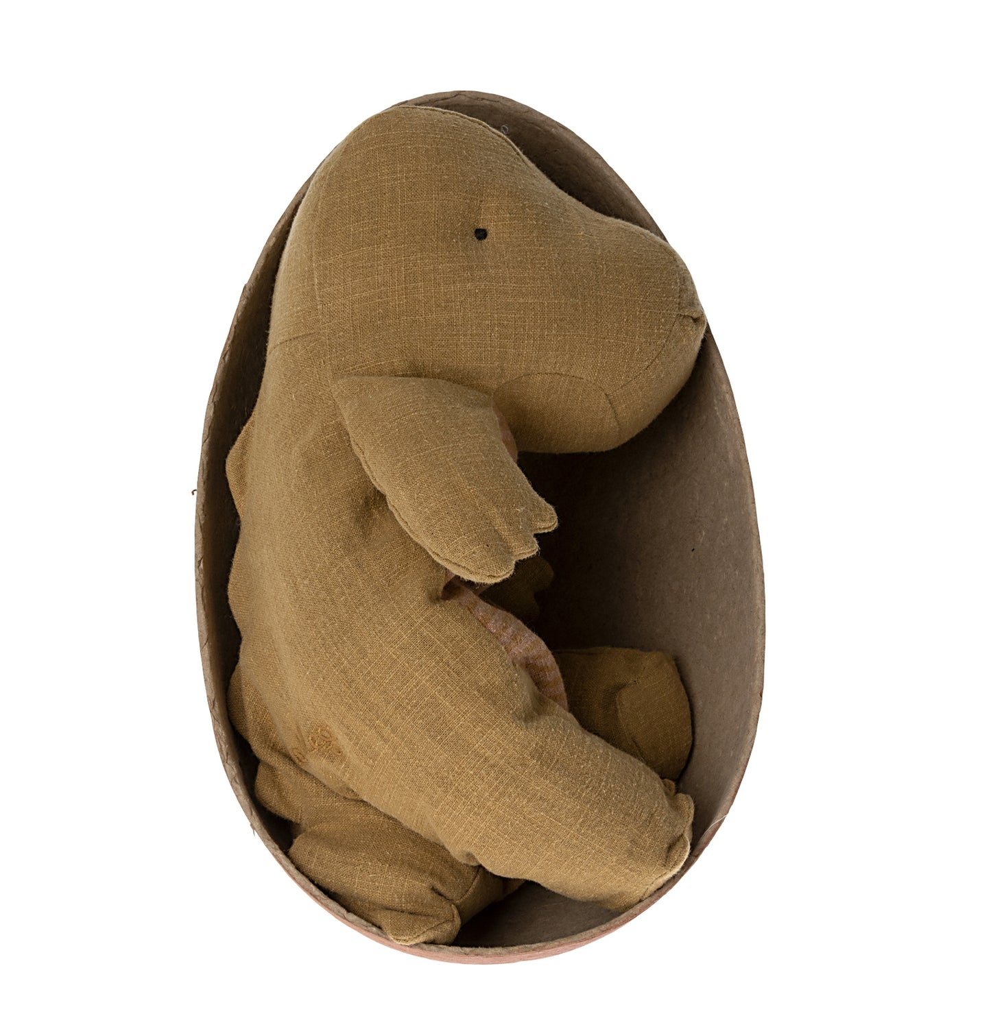 Maileg Gantosaurus In Egg Medium Dark Ocher