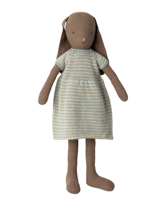 Maileg Bunny Size 4 Brown Knitted Dress