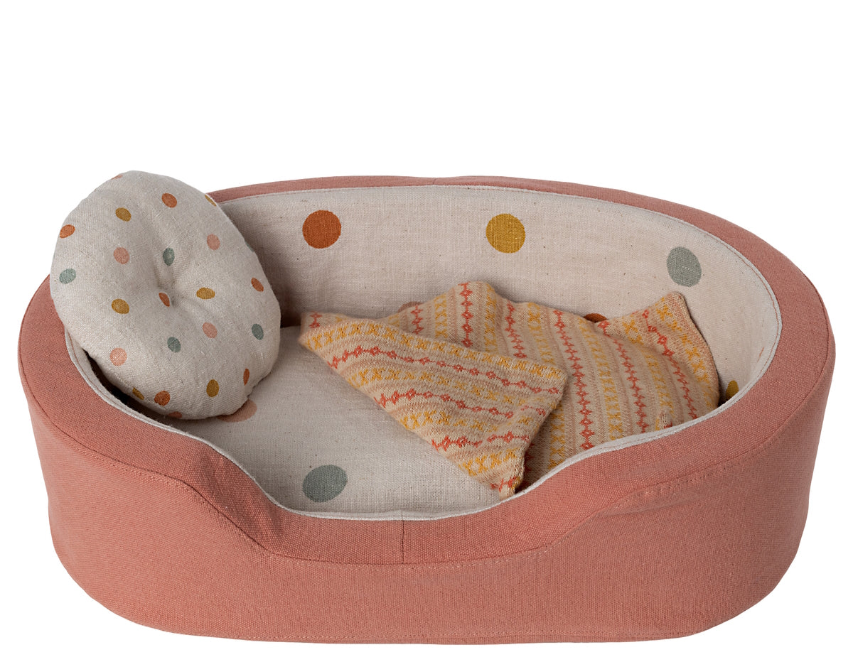 Maileg Dog Basket Coral