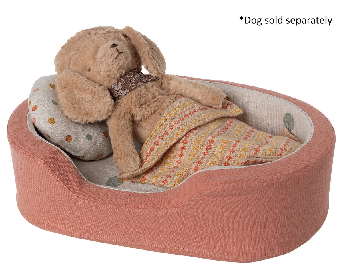 Maileg Dog Basket Coral