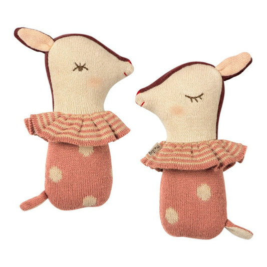 Maileg Bambi Rattle rose