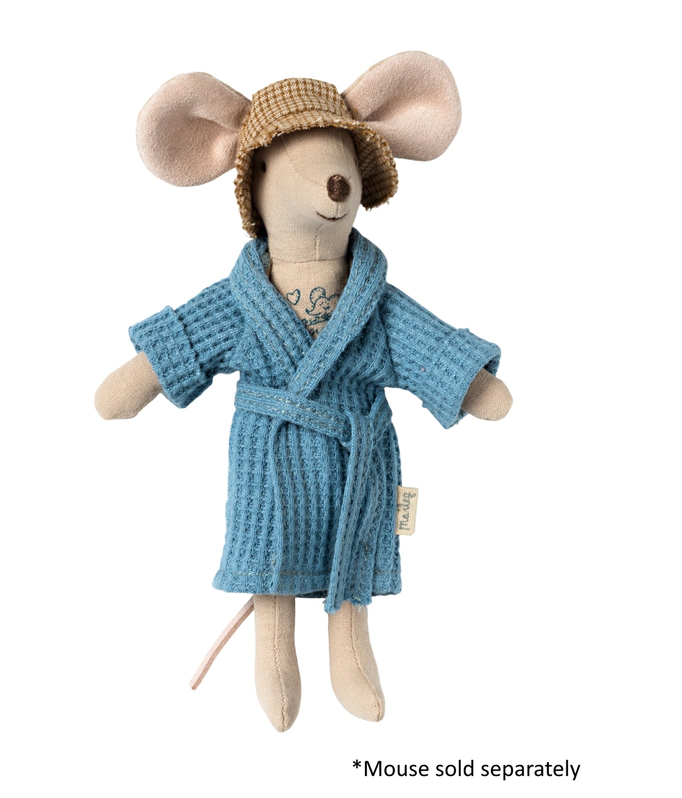 Maileg Bathrobe Mouse dusty blue