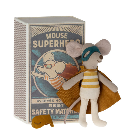 Maileg Super Hero Mouse in Matchbox