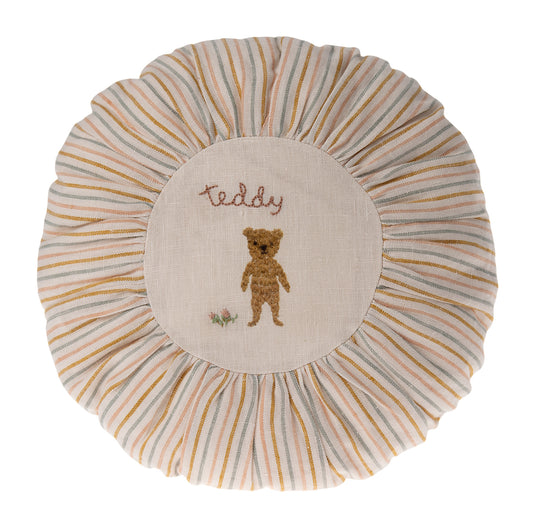 Maileg Cushion Round Small Teddy Striped