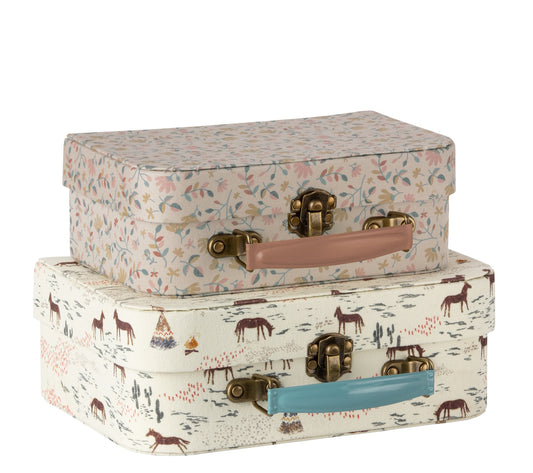 Maileg Suitcases Fabric Set 2pcs Chevaux