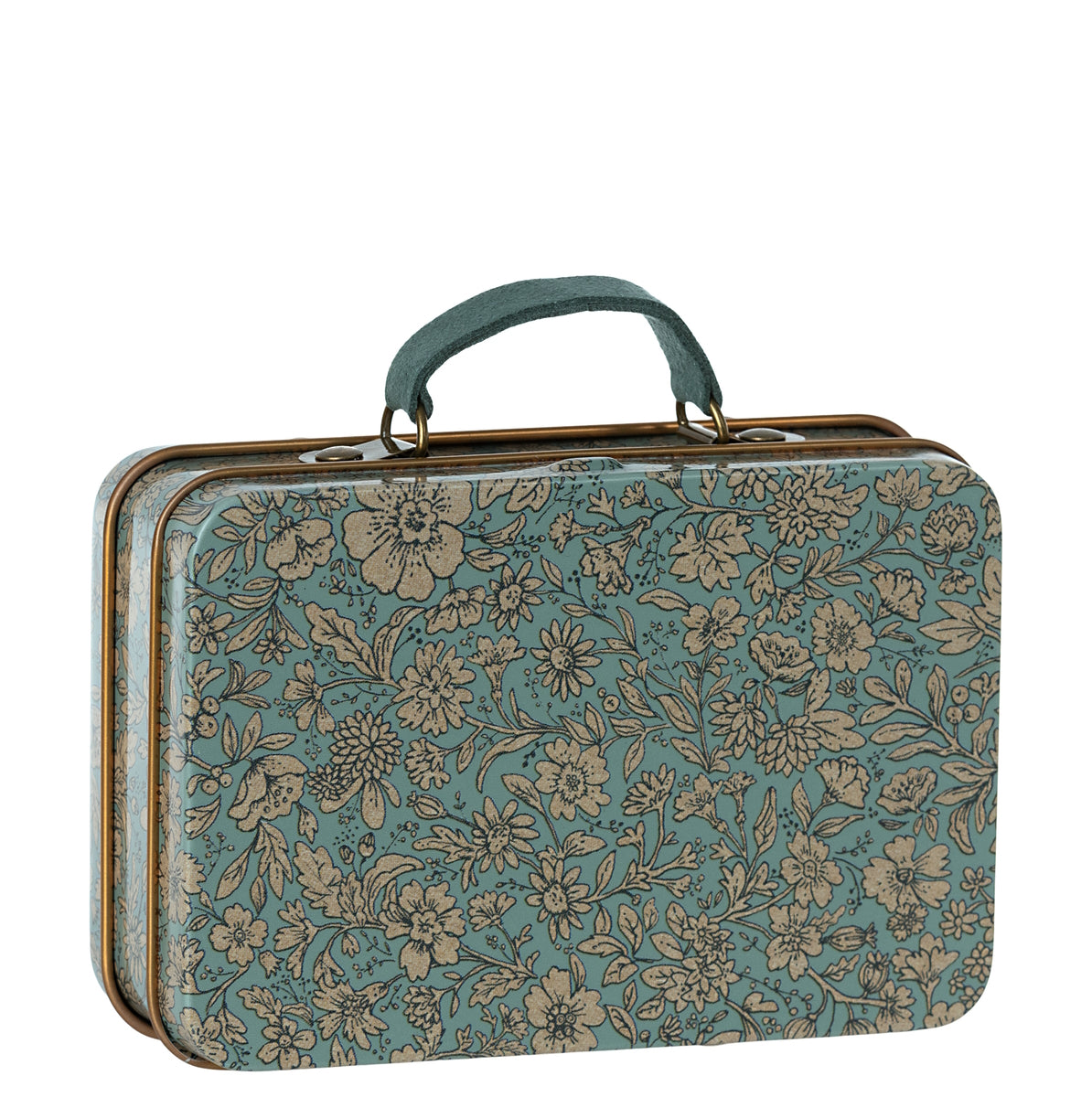 Maileg Metal Suitcase Blossom Blue