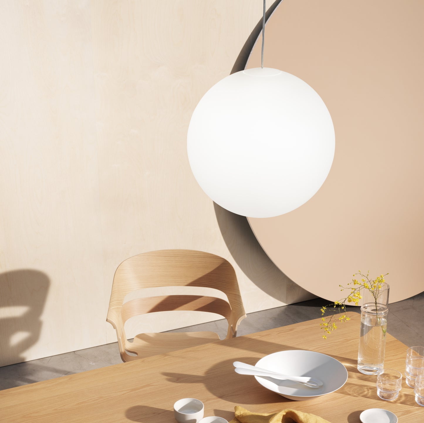 Design House Stockholm Luna Pendant Lamp Opaque Large 40cm