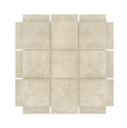 Design House Stockholm Basket Rug Wool 180x180 Beige