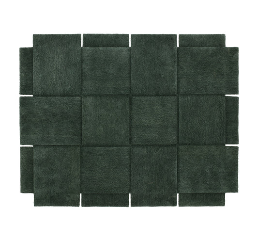 Design House Stockholm Basket Rug Wool 185x240 Green