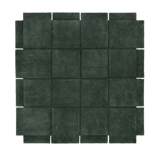 Design House Stockholm Basket Rug Wool 245x245 Green