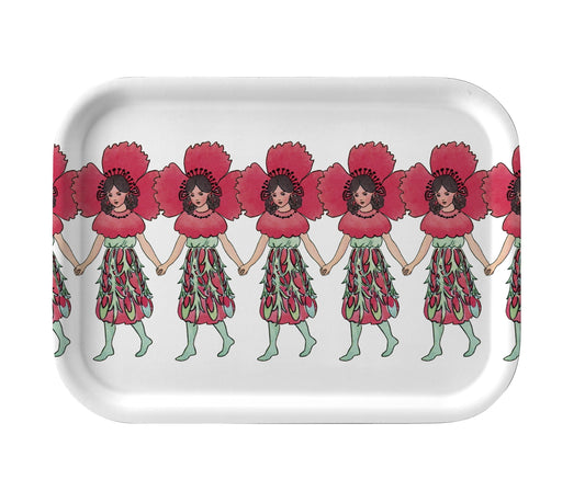 Design House Stockholm Elsa Beskow Tray 20x27 Poppy