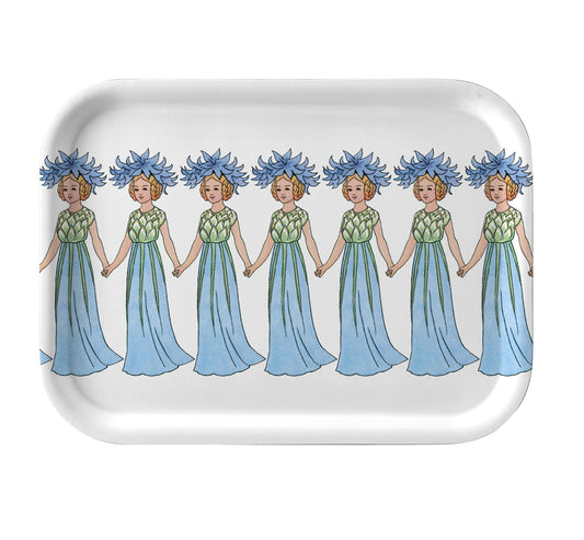 Design House Stockholm Elsa Beskow Tray 20x27 Cornflower