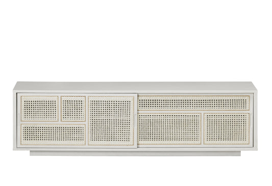 Design House Stockholm Air Sideboard Low Oak-Rattan White