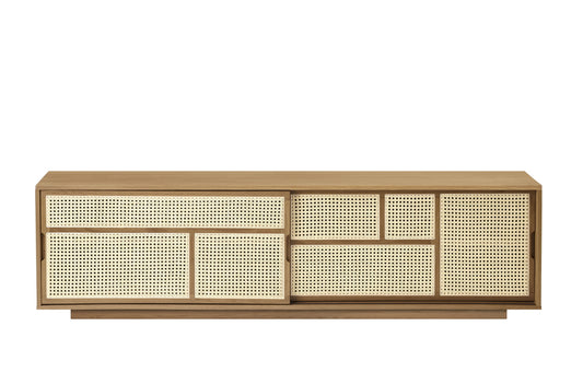 Design House Stockholm Air Sideboard Low Oak-Rattan Natural