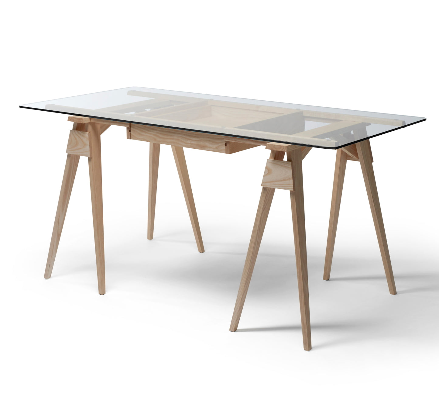 Design House Stockholm Arco Desk Oak-Glass Oak