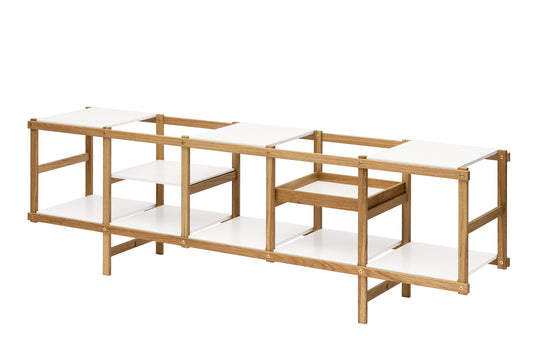 Design House Stockholm Frame Shelf Low oak-white