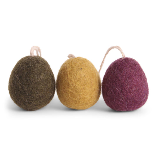 Gry & Sif Felt Egg Mini Decoration 3pk dark