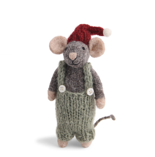 Gry & Sif Grey Mouse with Green Pants