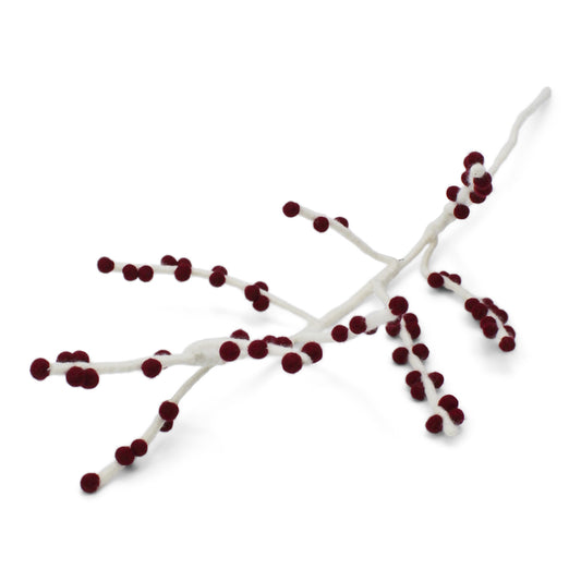 Gry & Sif Branch White Dark Red Berries