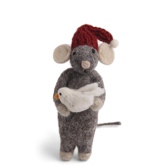 Gry & Sif Mouse Grey with Bird