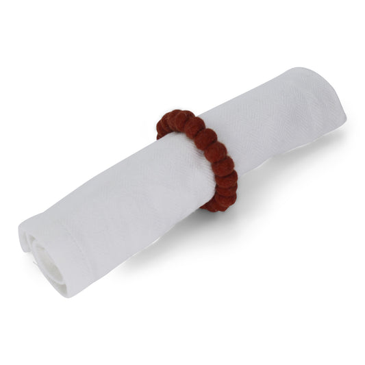 Gry & Sif Napkin Ring Felt 2pk rust red