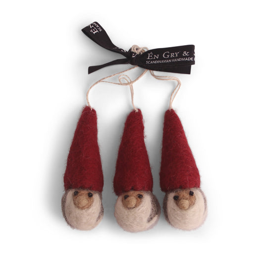 Gry & Sif Gnome Felt Decoration 3pk