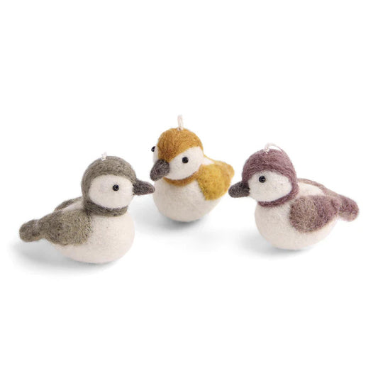 Gry & Sif Sparrow Felt Decoration 3pk colourful