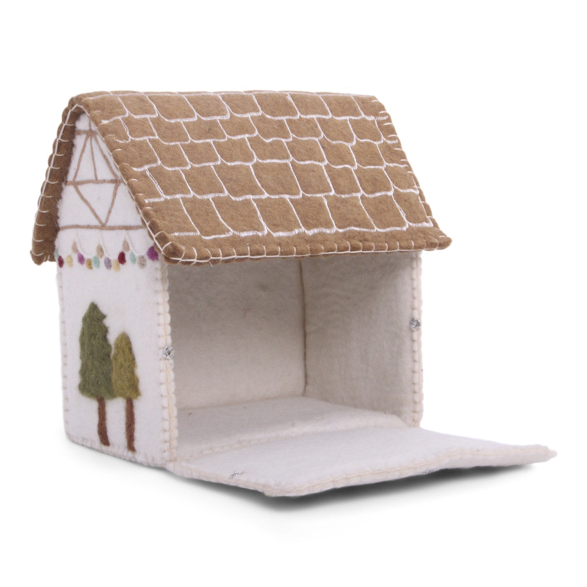 Gry & Sif Xmas Felt House with Garland Decoration