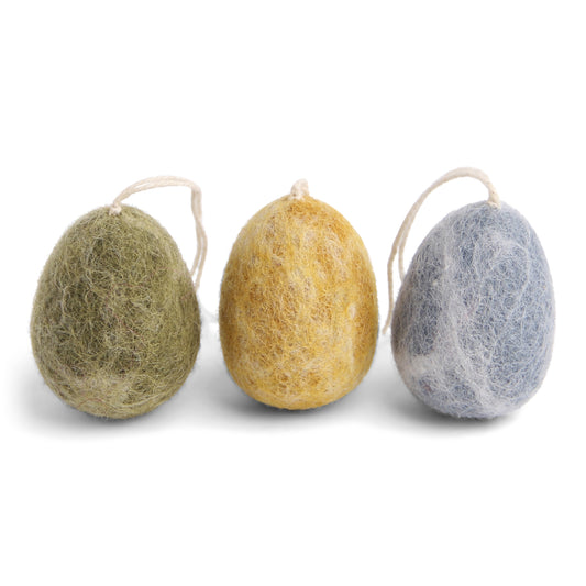 Gry & Sif Felt Egg Mini Decoration 3pk marble