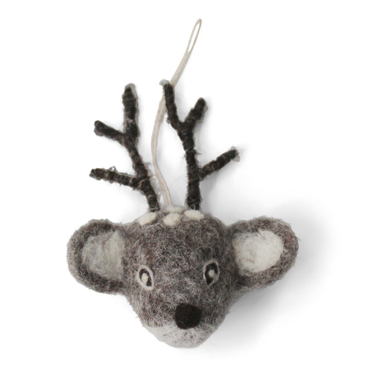 Gry & Sif Bambi Felt Decoration grey