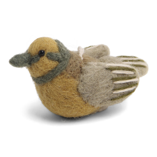 Gry & Sif Bird Decoration ochre-green