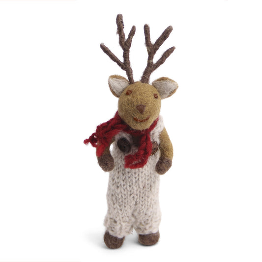 Gry & Sif Deer Boy Small Brown w/pants & scarf