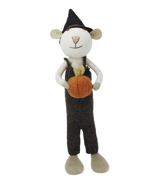 Gry & Sif Mouse Boy Extra Large White w/Pumpkin