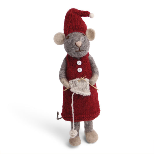 Gry & Sif Mouse Girl Big Grey Knitting