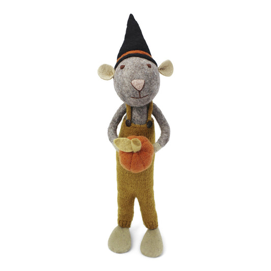 Gry & Sif Mouse Boy Big Grey w/Pumpkin