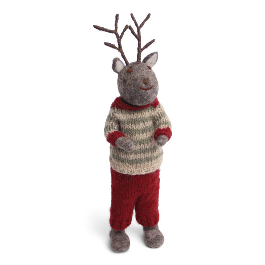 Gry & Sif Deer Boy Big Grey w/pants & sweater