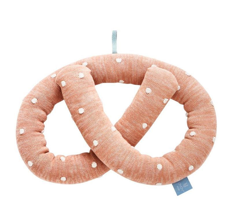 OYOY Pretzel Cotton Kids Cushion Pink