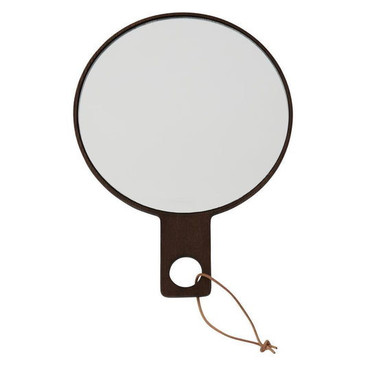 OYOY Ping Pong Wooden Hand Mirror Dark