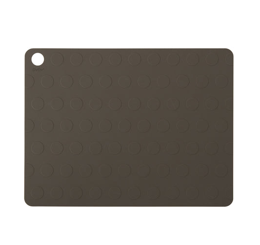 OYOY Dot Placemat Silicone 2pk Choko