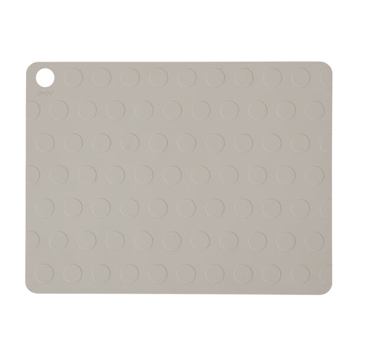 OYOY Dot Placemat Silicone 2pk Clay