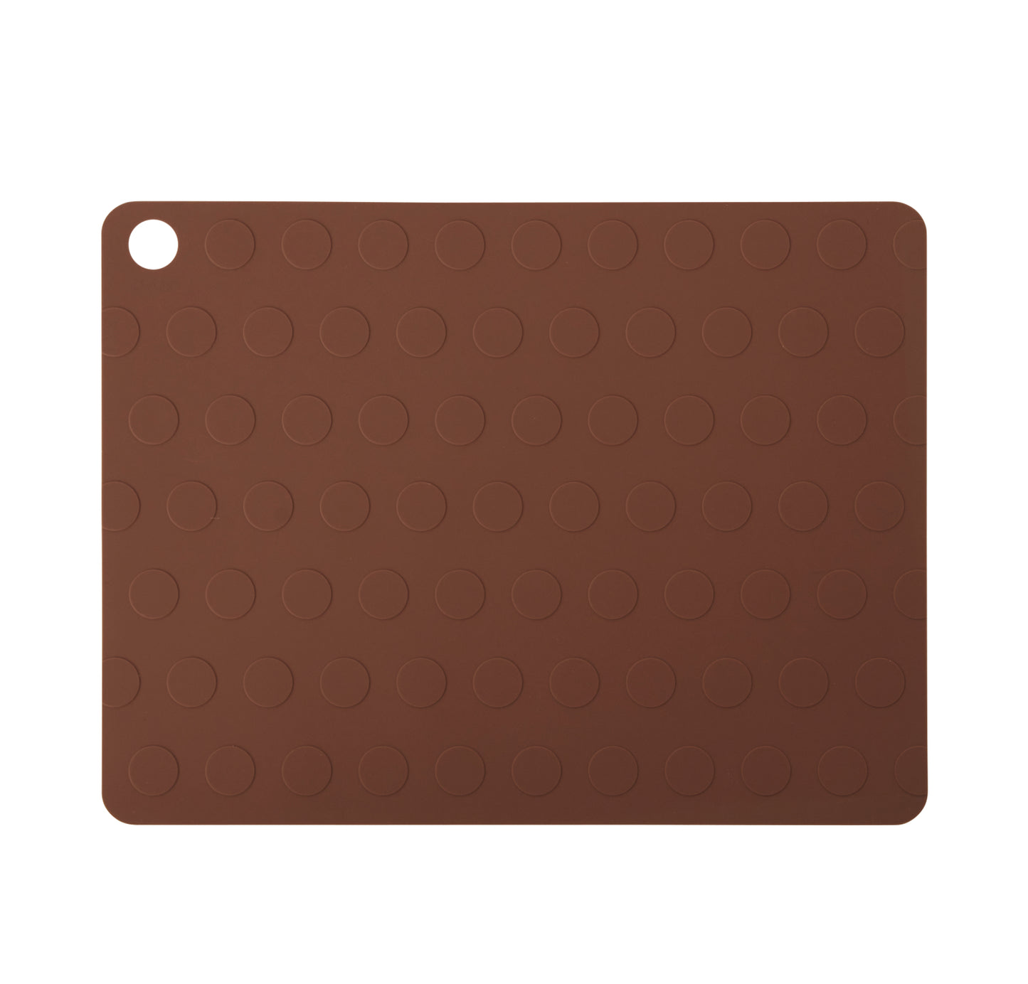 OYOY Dot Placemat Silicone 2pk Nutmeg